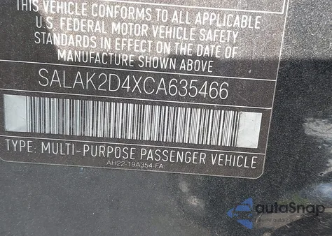 2012 Land Rover Lr4 Hse Luxury z USA, uszkodzony, nr VIN SALAK2D4XCA635466